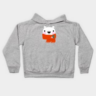 Festive Polar Bear Kids Hoodie